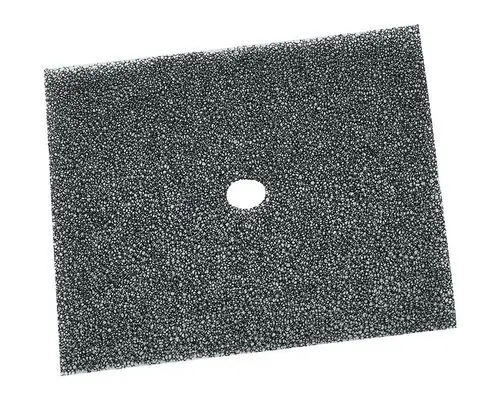 Filterset mit strukturierter Oberfläche und zentralem Loch, geeignet für die Verwendung im Vaillant Gerät. Das Bild zeigt ein schwarzes Material mit einer gleichmäßigen Textur.